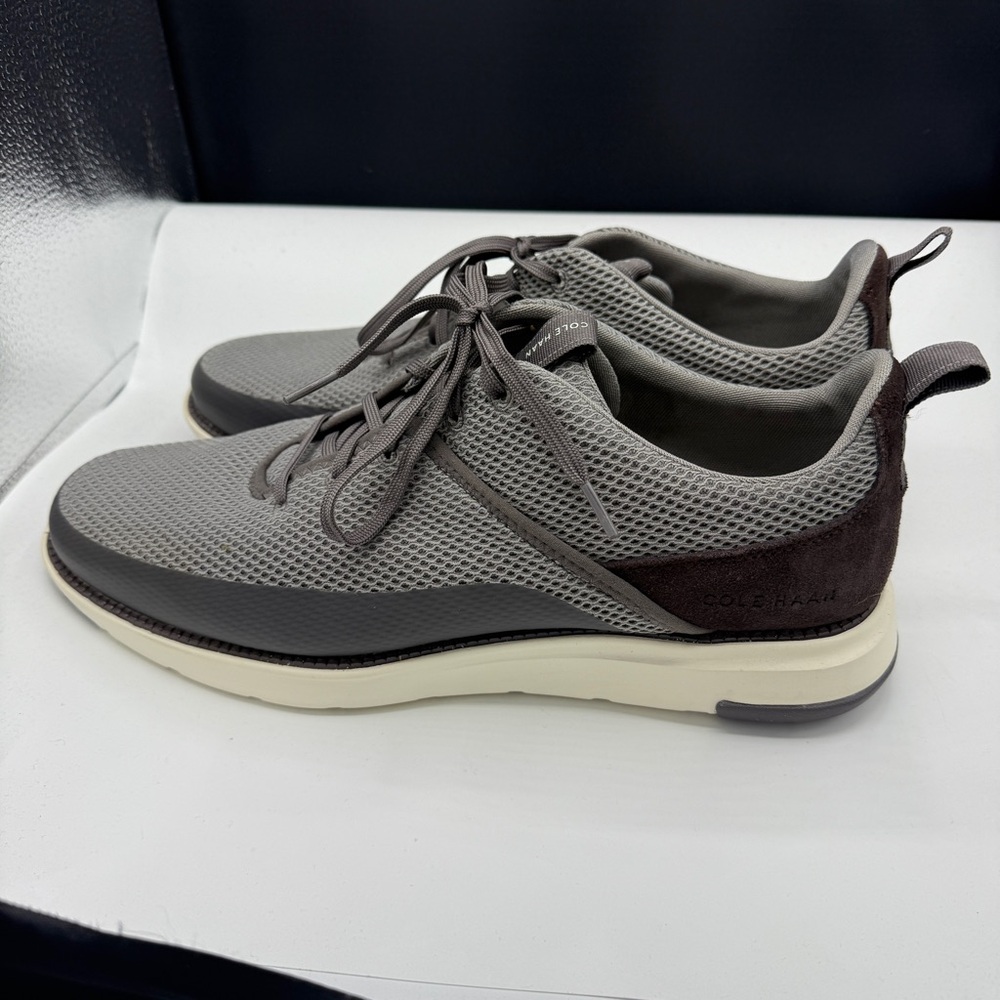 Cole Haan ZeroGrand Gray Knit Grand Atlantic Sneaker Lace Up
